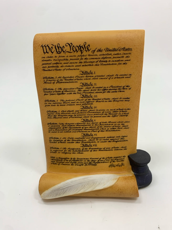 WE THE PEOPLE PORCELAIN DECOR.
