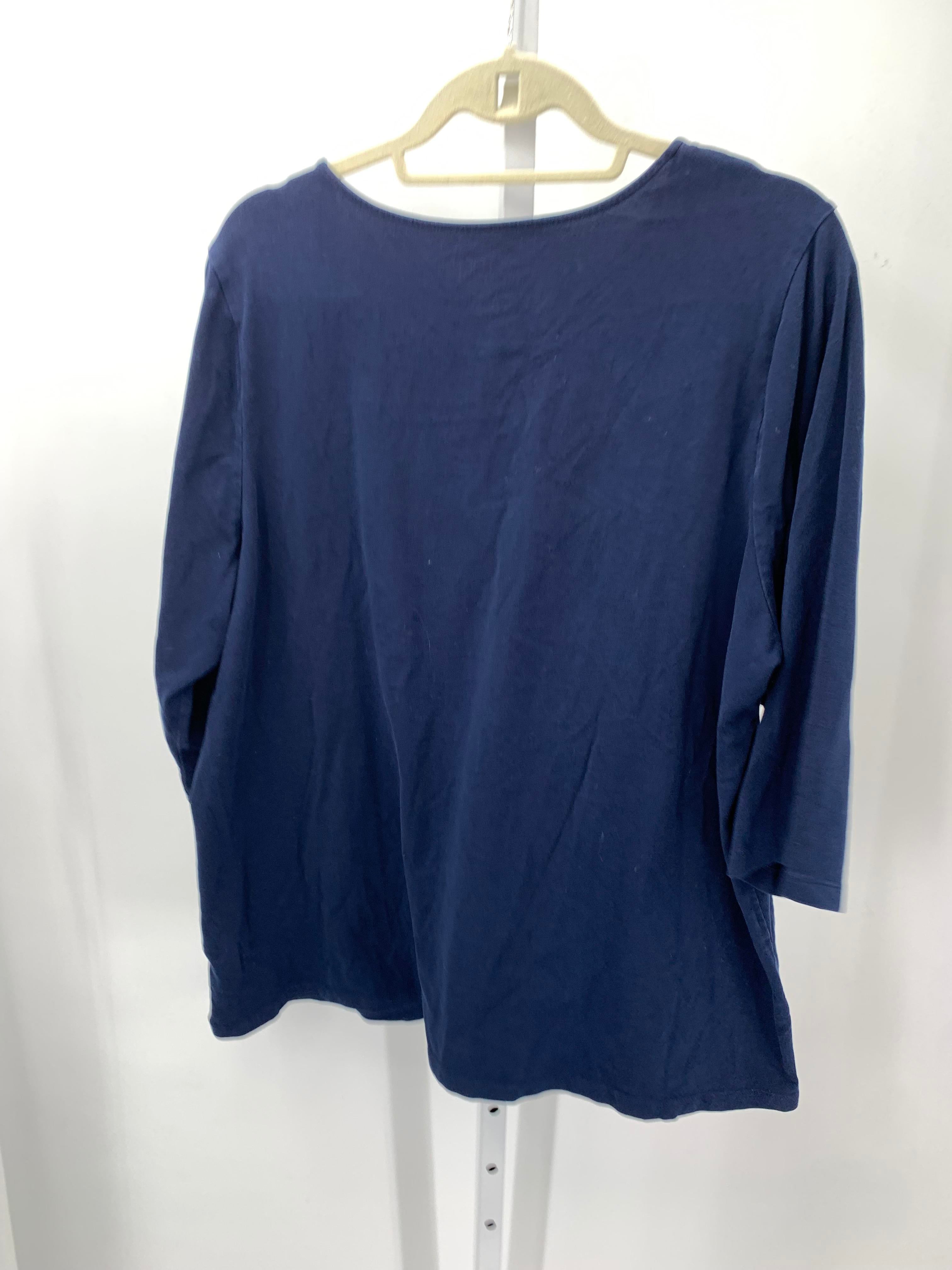 Catherine Size 1X Womens 3/4 Sleeve Shirt