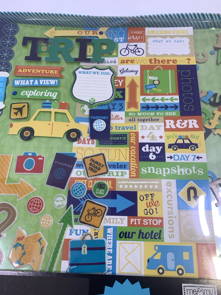 NIP TRAVEL SCRAPBOOK ALBUM BOX KIT.