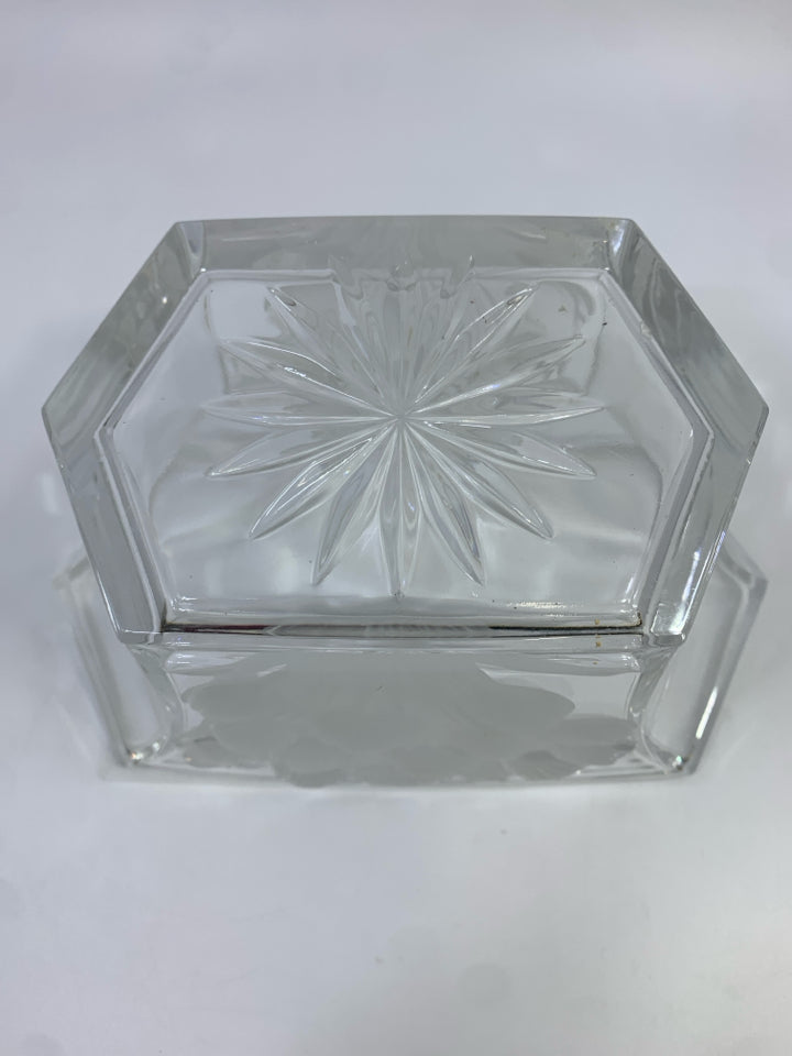 FROSTED TULIP ANGLED VASE.