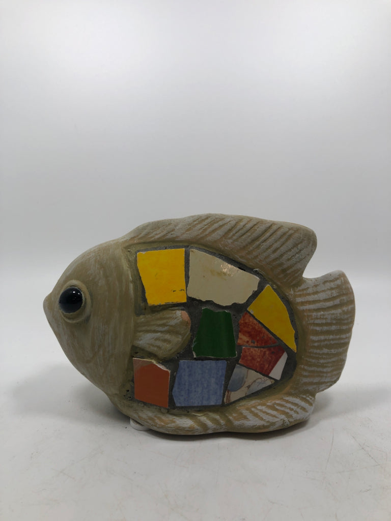 MOSAIC TILE FISH SCULPTURE.