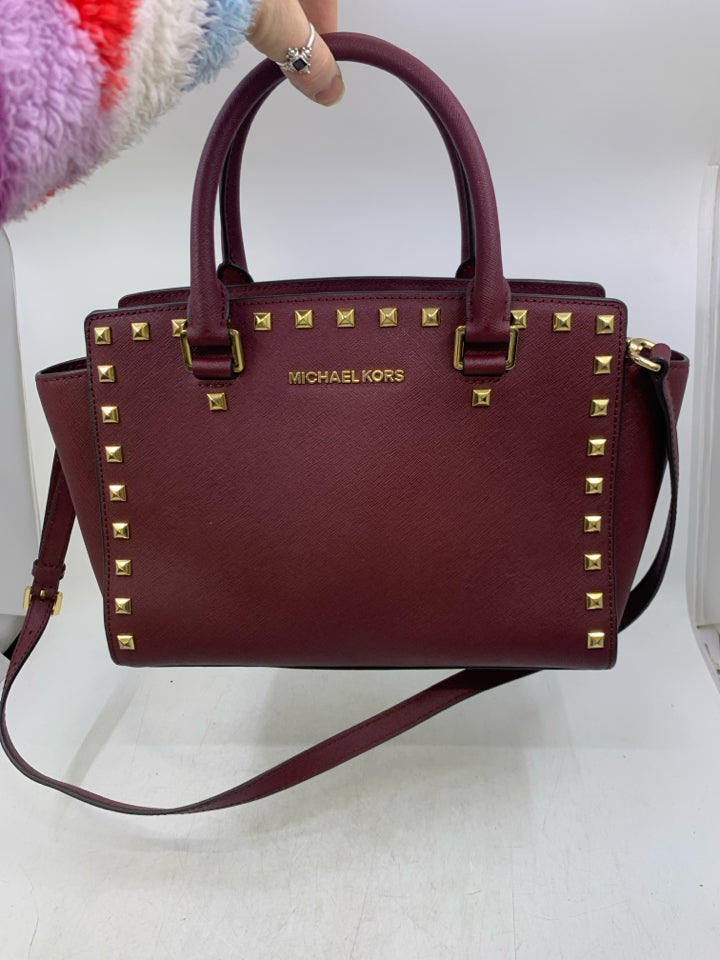 Michael Kors Medium Selma Studded Satchel *Minor Interior Pen Marks