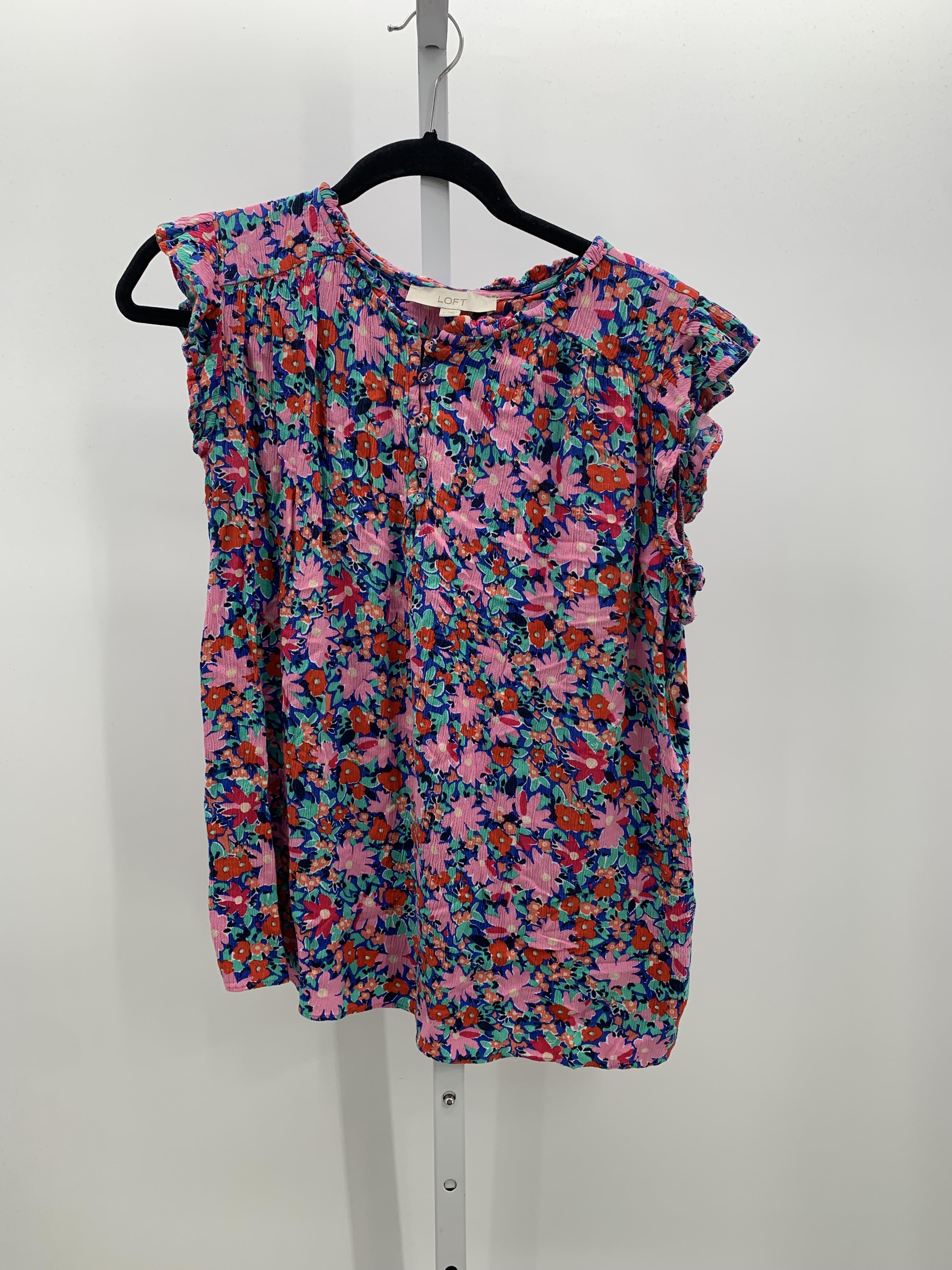 Loft Size Large Misses Sleeveless Shirt