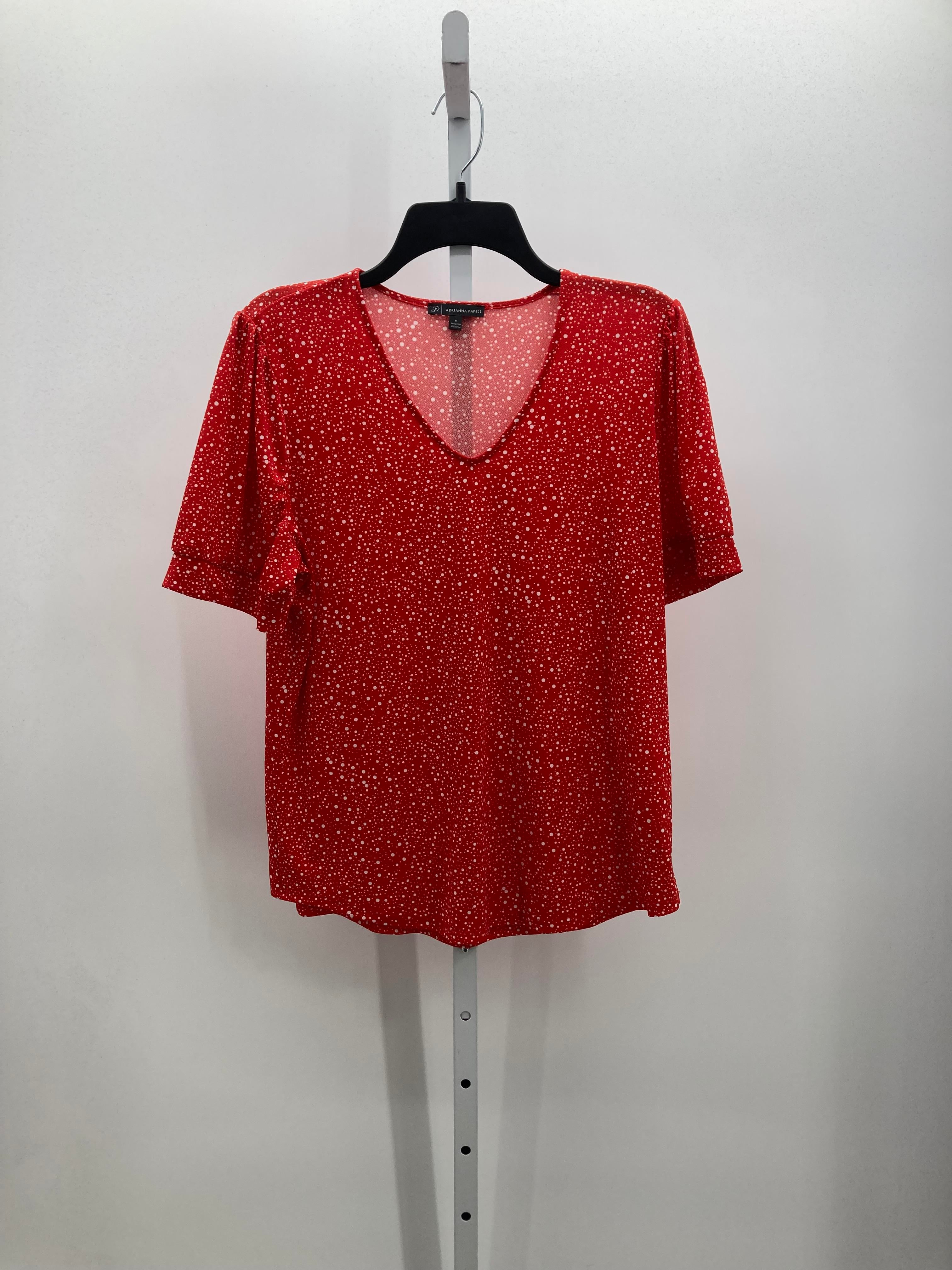 Adrianna Papell Size Medium Misses Short Sleeve Shirt