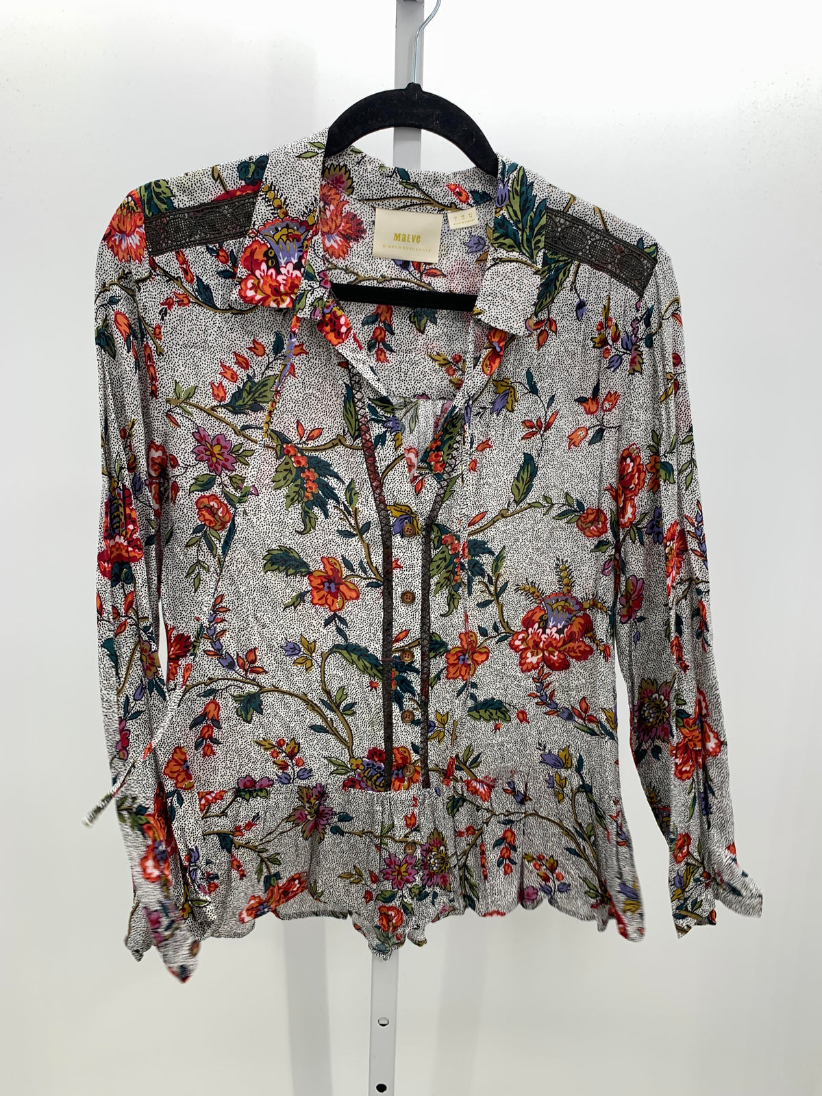 Maeve Size 8 Misses Long Sleeve Shirt