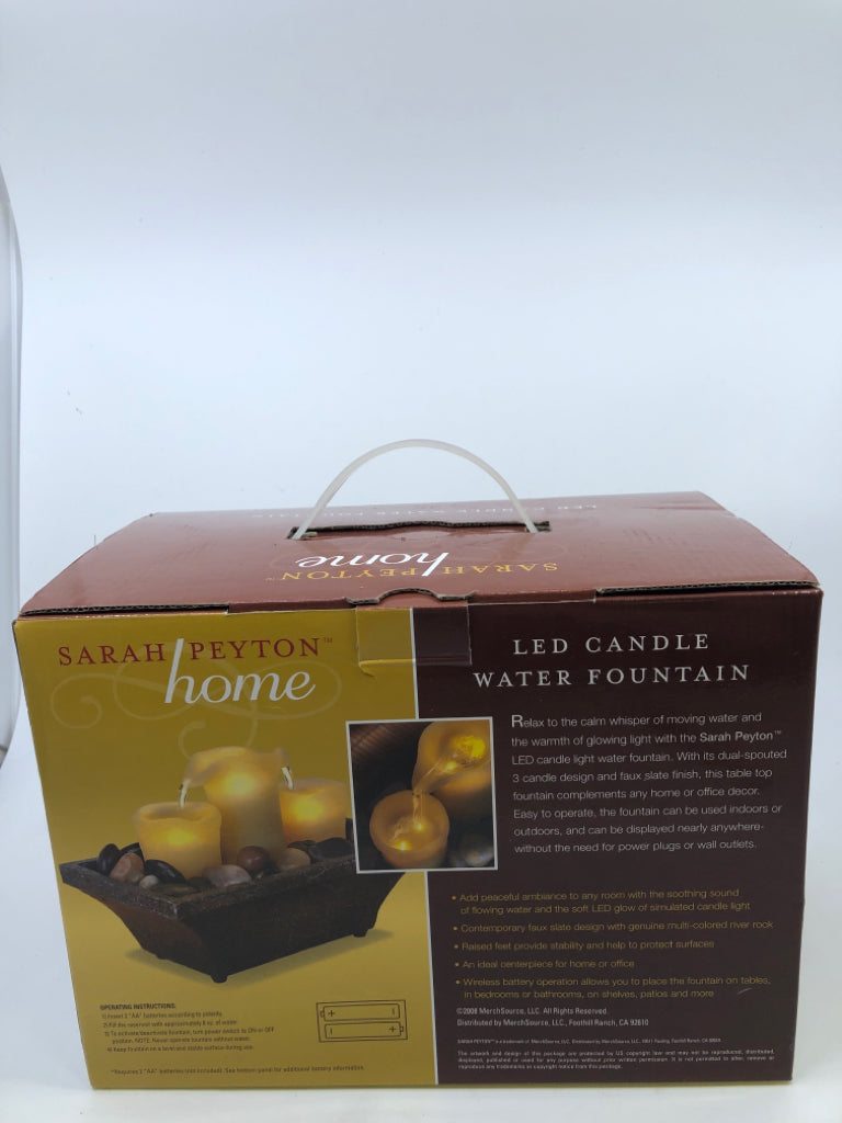 NIB LED CANDLE WATER FOUNTAIN.