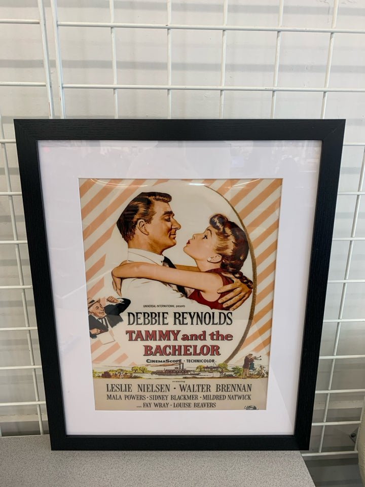 TAMMY AND THE BACHELOR FRAMED MOVIE POSTER.