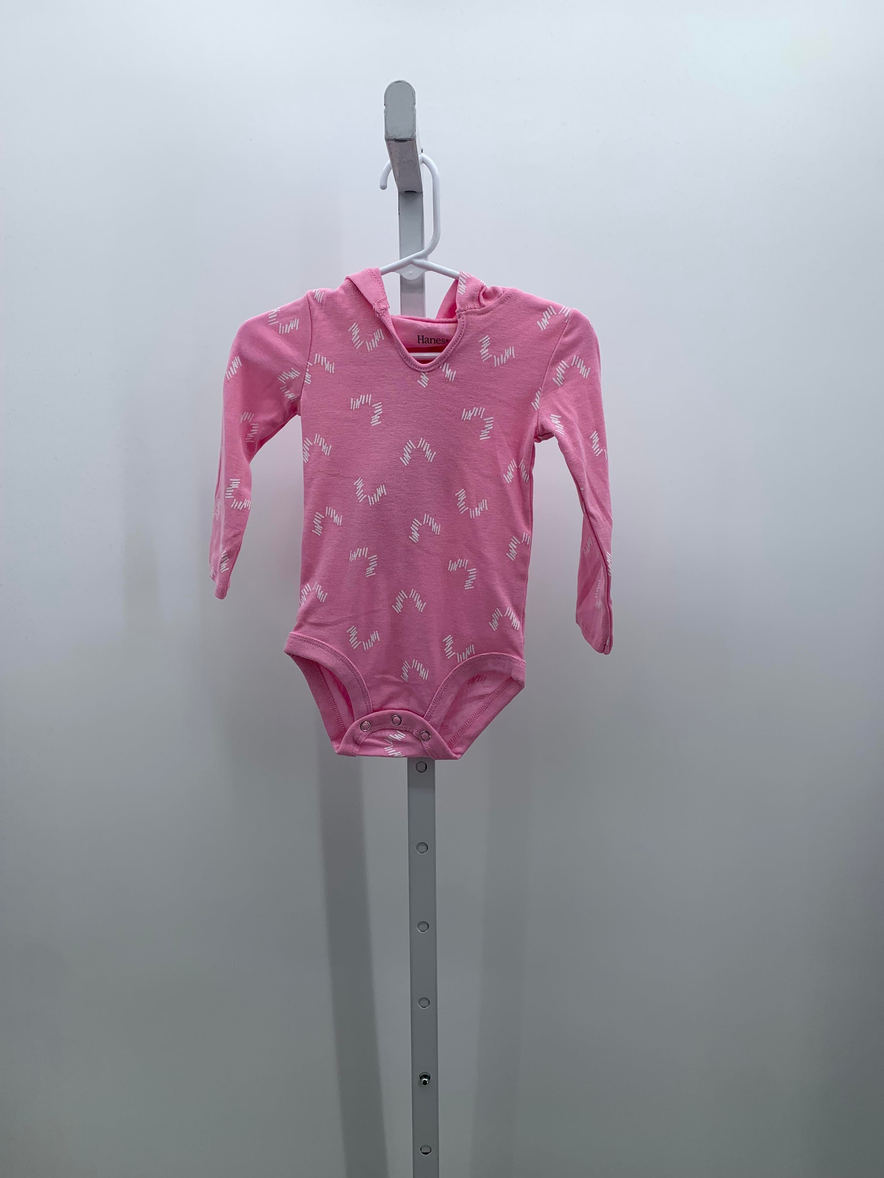 Hanes Size 12-18 Months Girls Long Sleeve Shirt