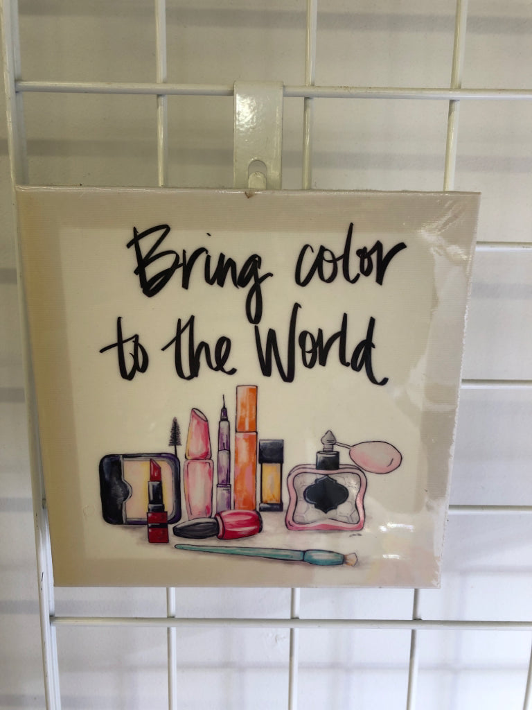 BRING COLOR MAKE UP WALL ART.