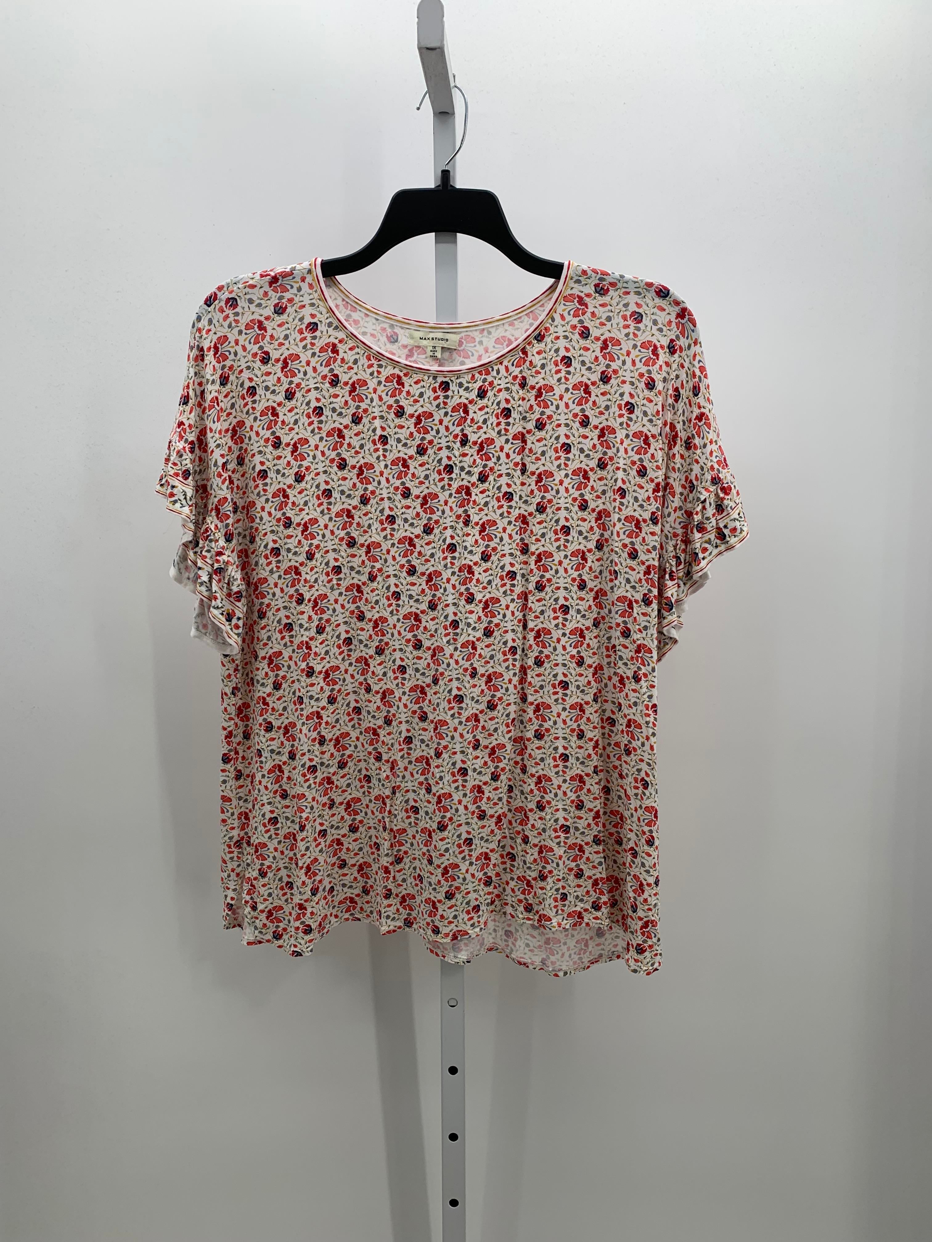 Max Studio Size 1X Womens Short Sleeve Shirt