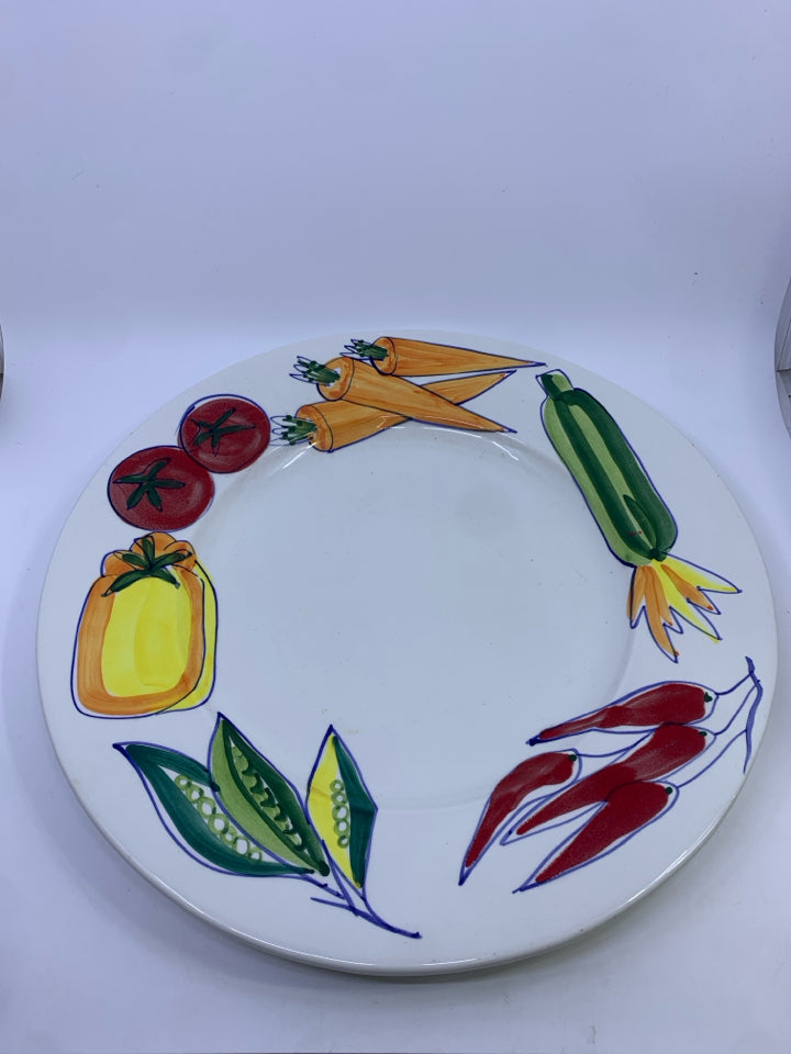 VEGETABLE CERAMIC SERVING PLATTER.