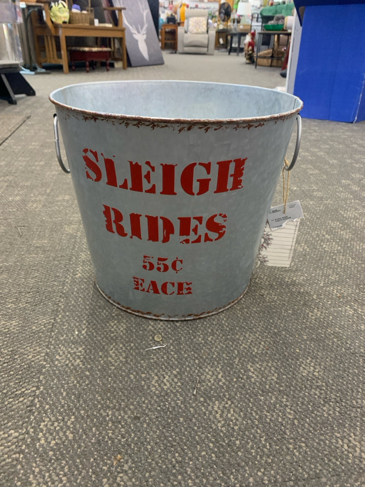 LARGE "SLEIGH BELLS" BUCKET.
