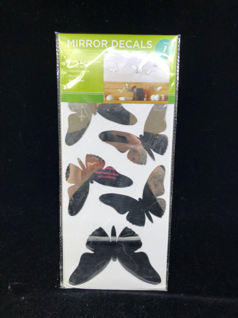 NIP MIRROR BUTTERFLY DECALS.