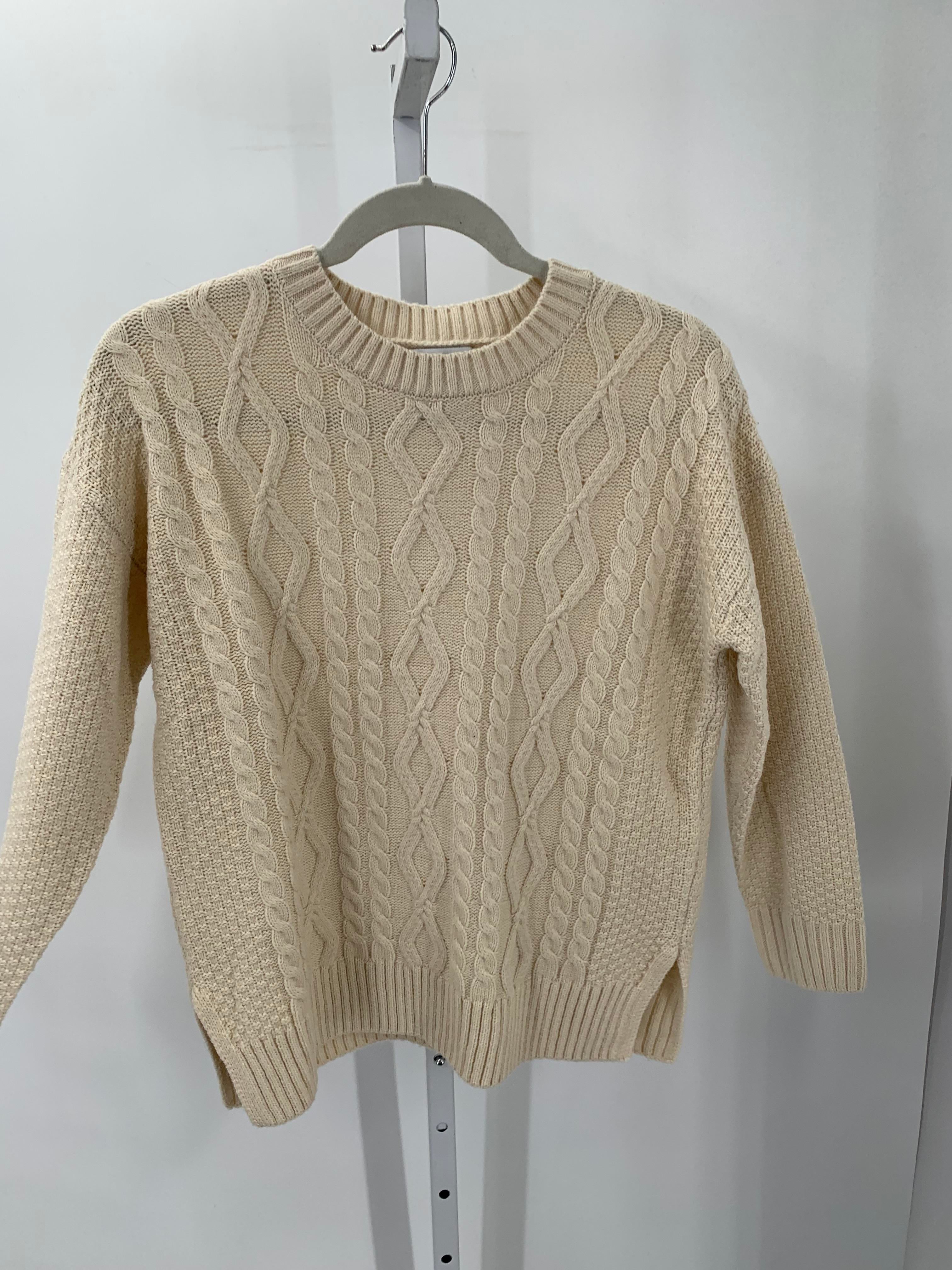 Pink Rose Size Small Juniors Long Sleeve Sweater