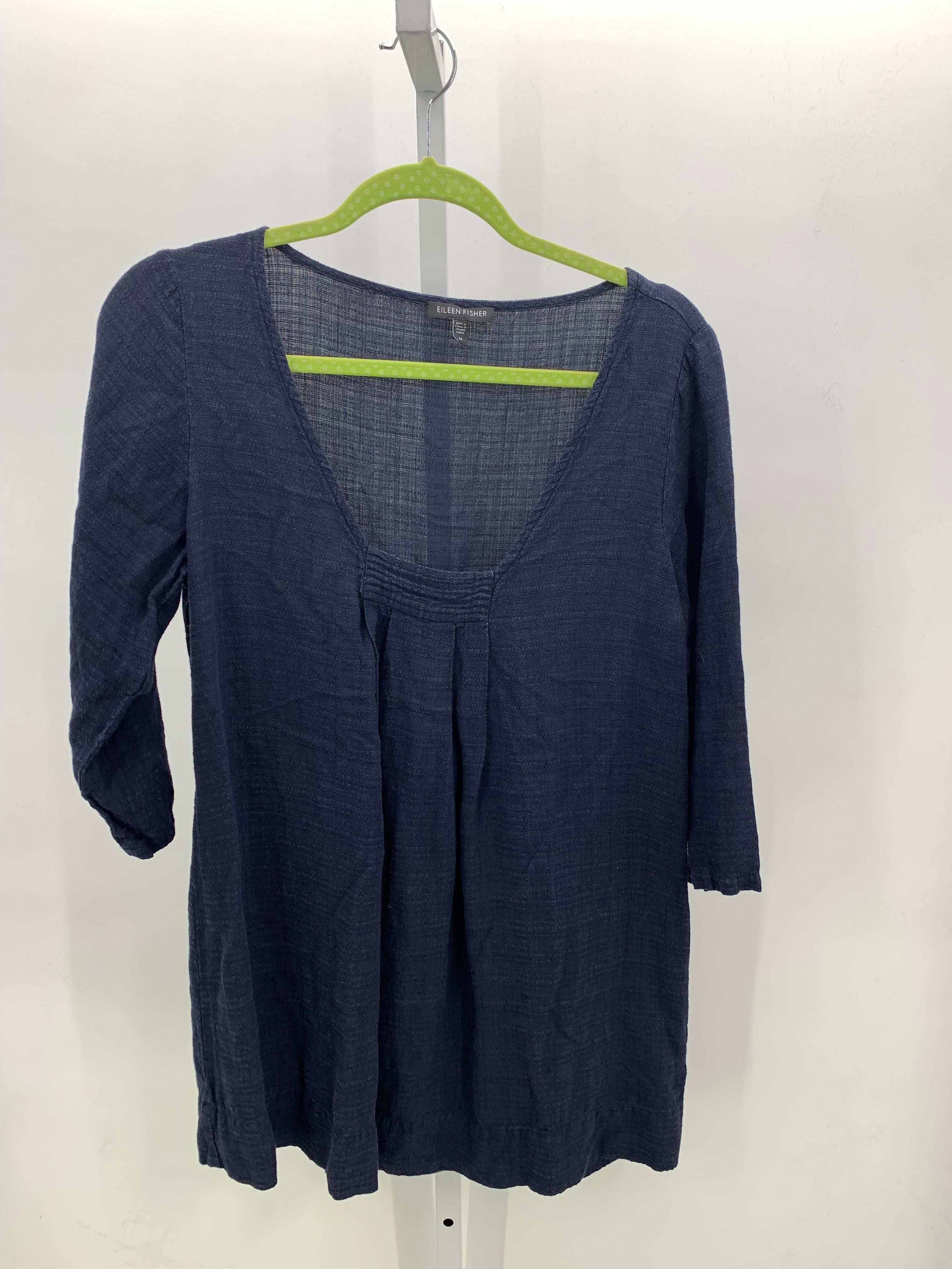 Eileen Fisher Size Medium Misses 3/4 Sleeve Shirt