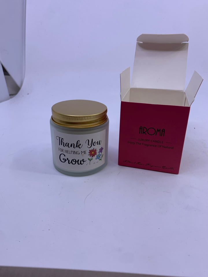 NIB THANK YOU CANDLE-AROMA.