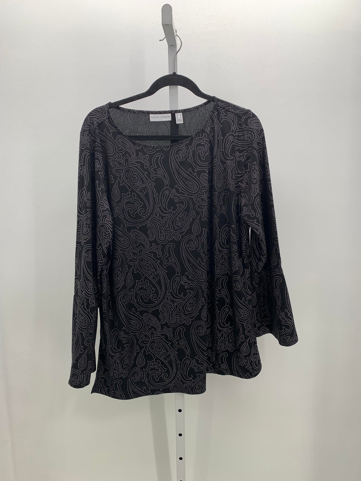 Susan Graver Size Large Misses Long Sleeve Shirt