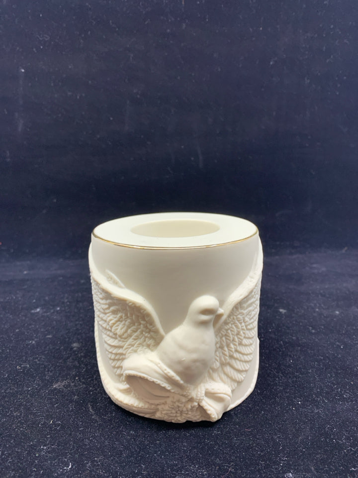 CREAM LENOX  DOVE TEA LIGHT HOLDER.