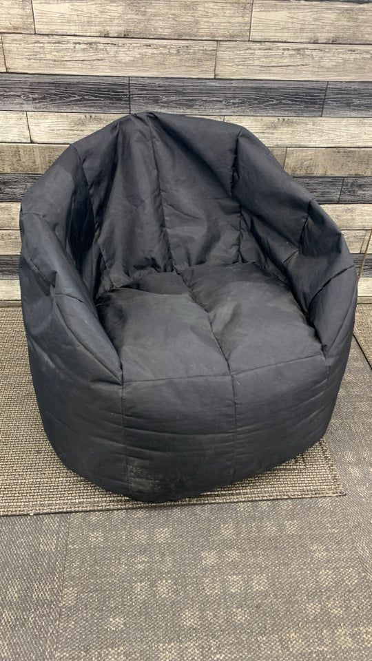 BIG JOE BLACK BEAN BAG CHAIR.