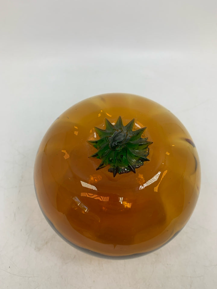 AMBER GLASS PUMPKIN.