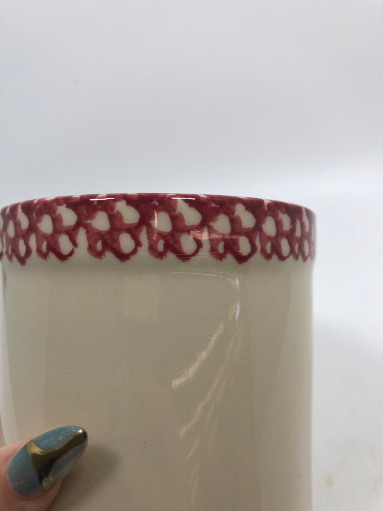 PINK SPONGE TRIM CROCK.