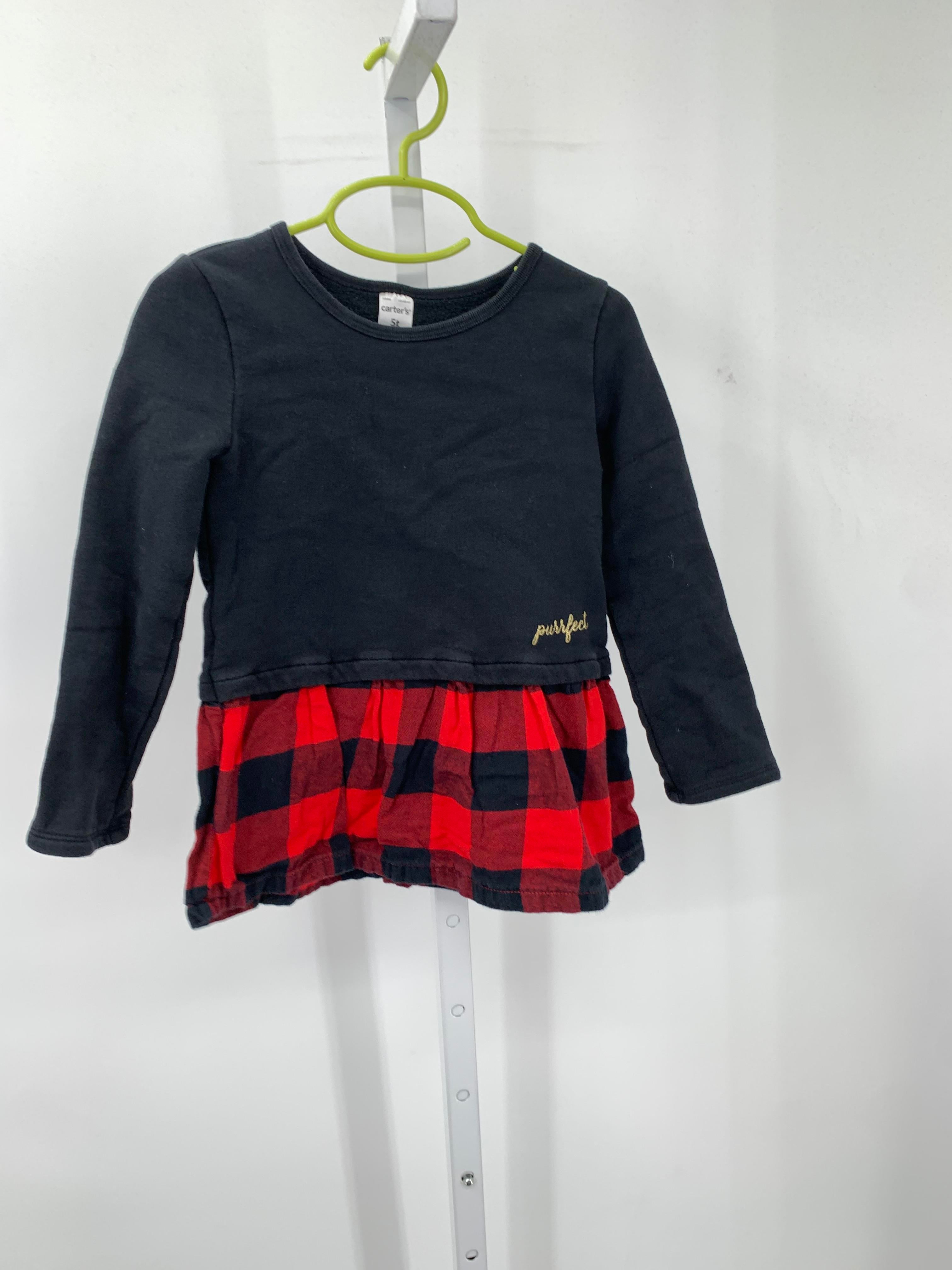 Carters Size 5T Girls Long Sleeve Shirt