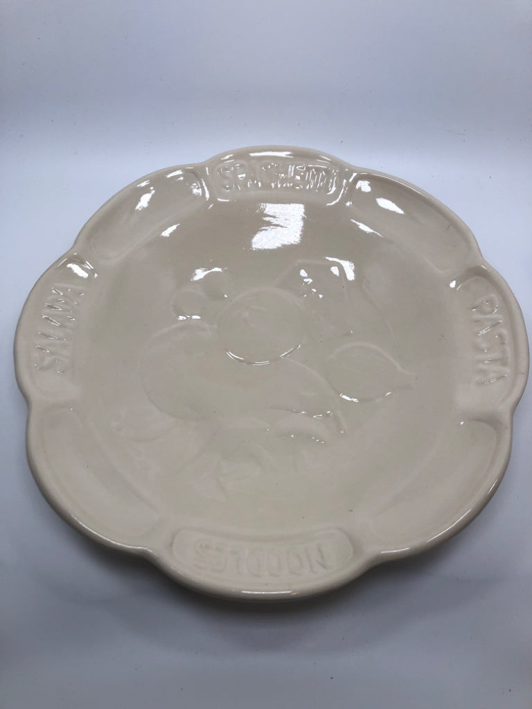 PASTA/SALAD STONEWARE SRVG BOWL.