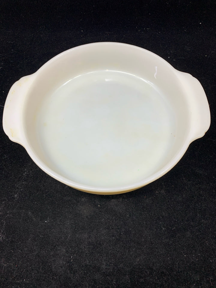 VTG PEACH LUSTRE BAKING DISH-FIRE KING.