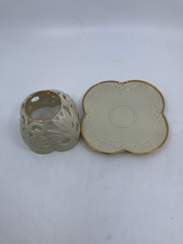 2PC LENOX TEA LIGHT HOLDER.