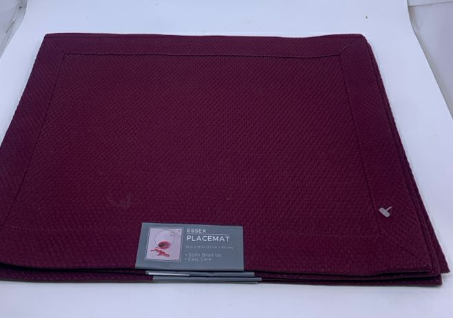 NEW 4 CRANBERRY RED ESSEX PLACEMATS.