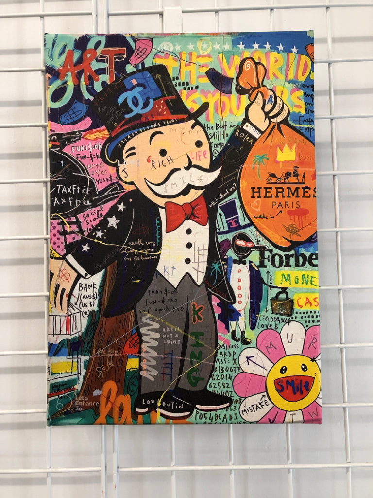 MONEY BAG POP ART CANVAS PRINT.
