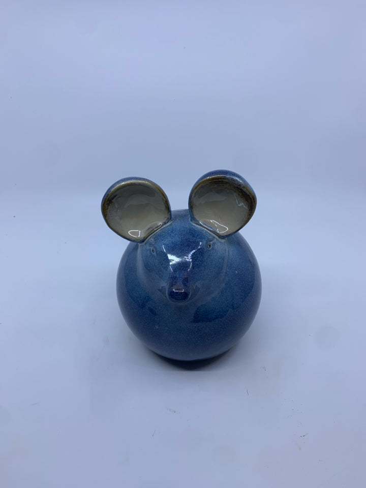 CERAMIC BLUE MOUSE.