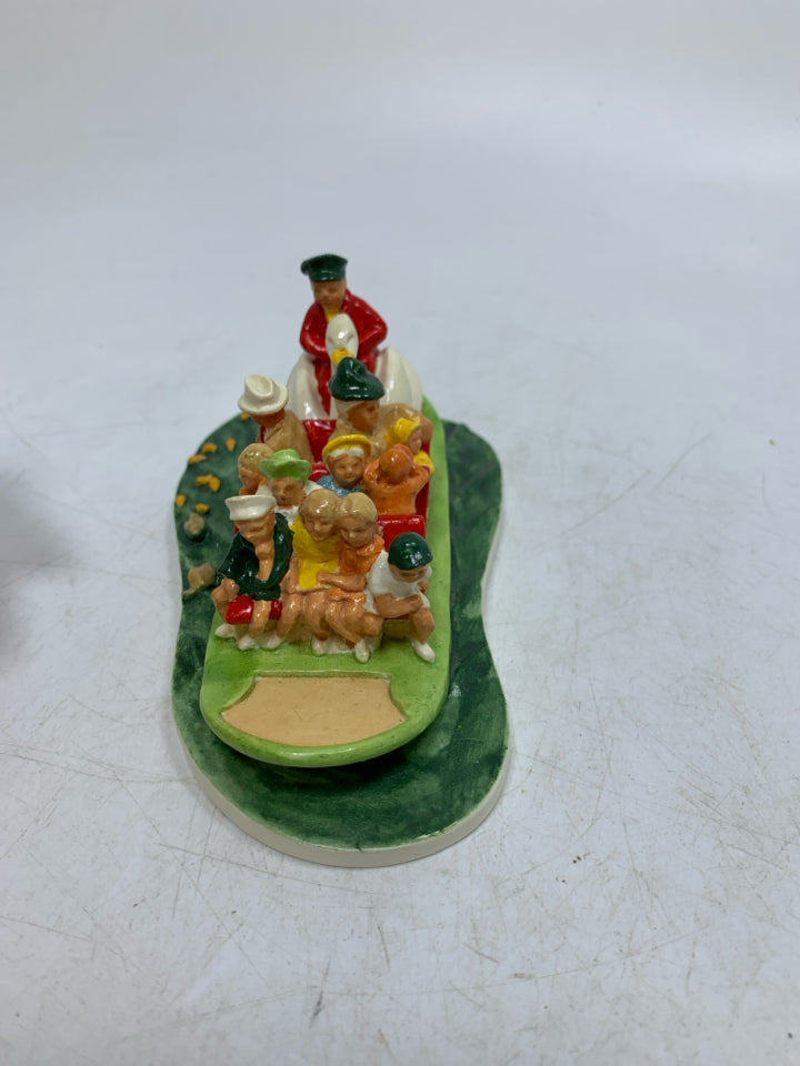SEBASTIAN MINIATURES SWAN BOAT BOSTON PUBLIC GARDEN FIGURINE #6244.