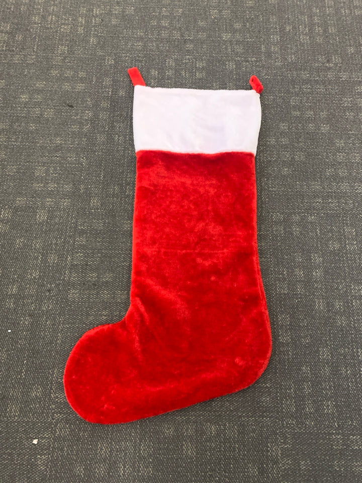 LARGE RED CHRISTMAS STOCKING.