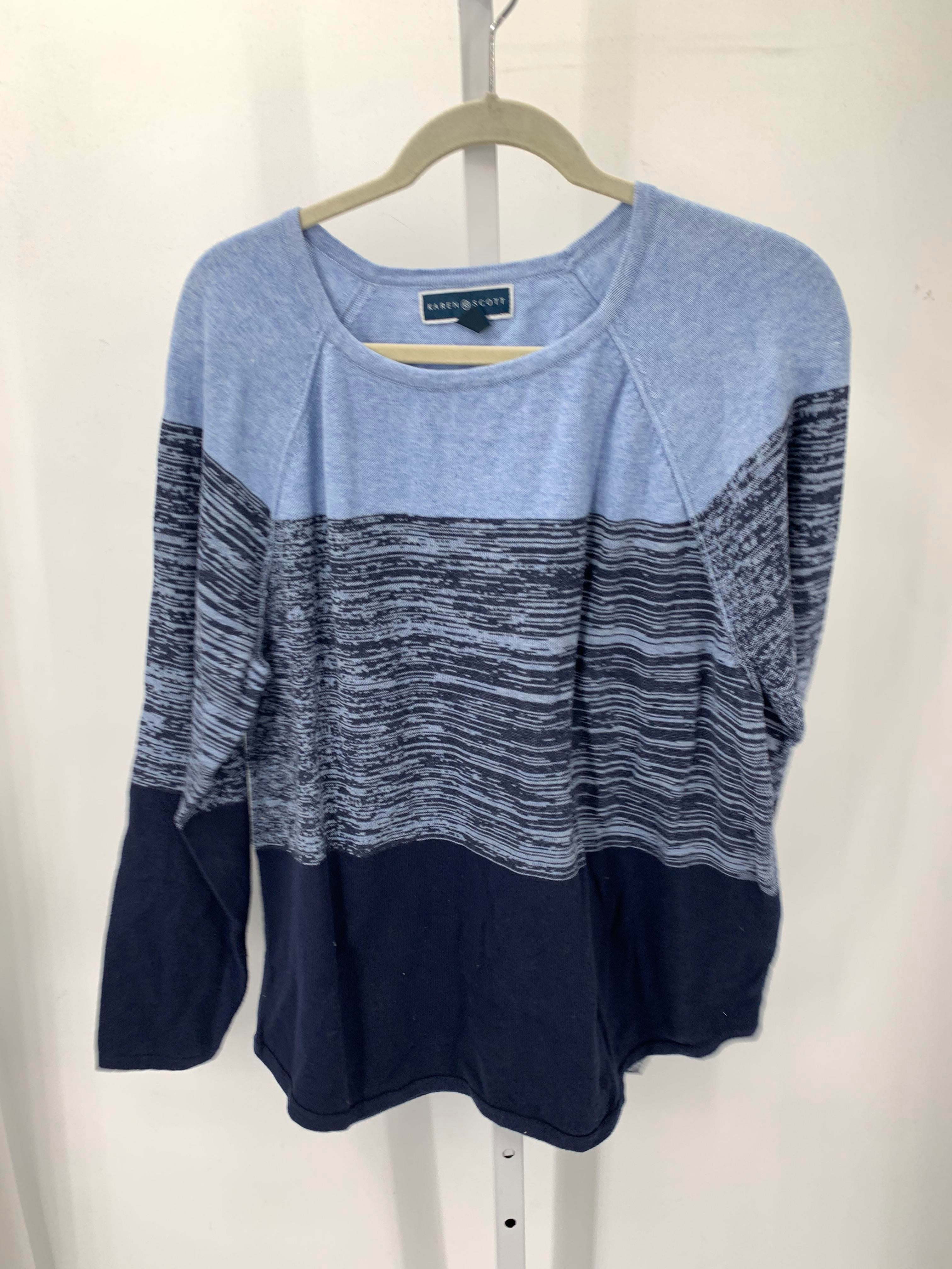 Karen Scott Size Large Misses Long Slv Sweater
