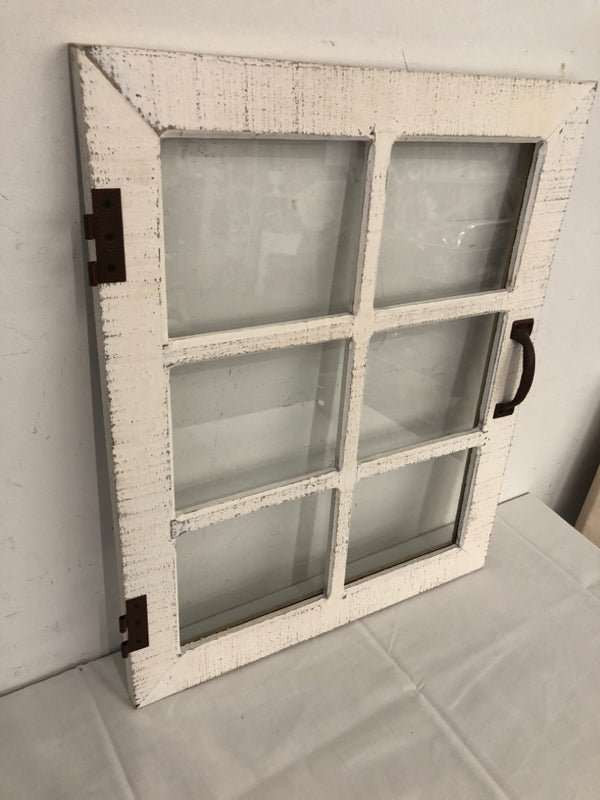 WHITE WINDOW WALL HANGING.