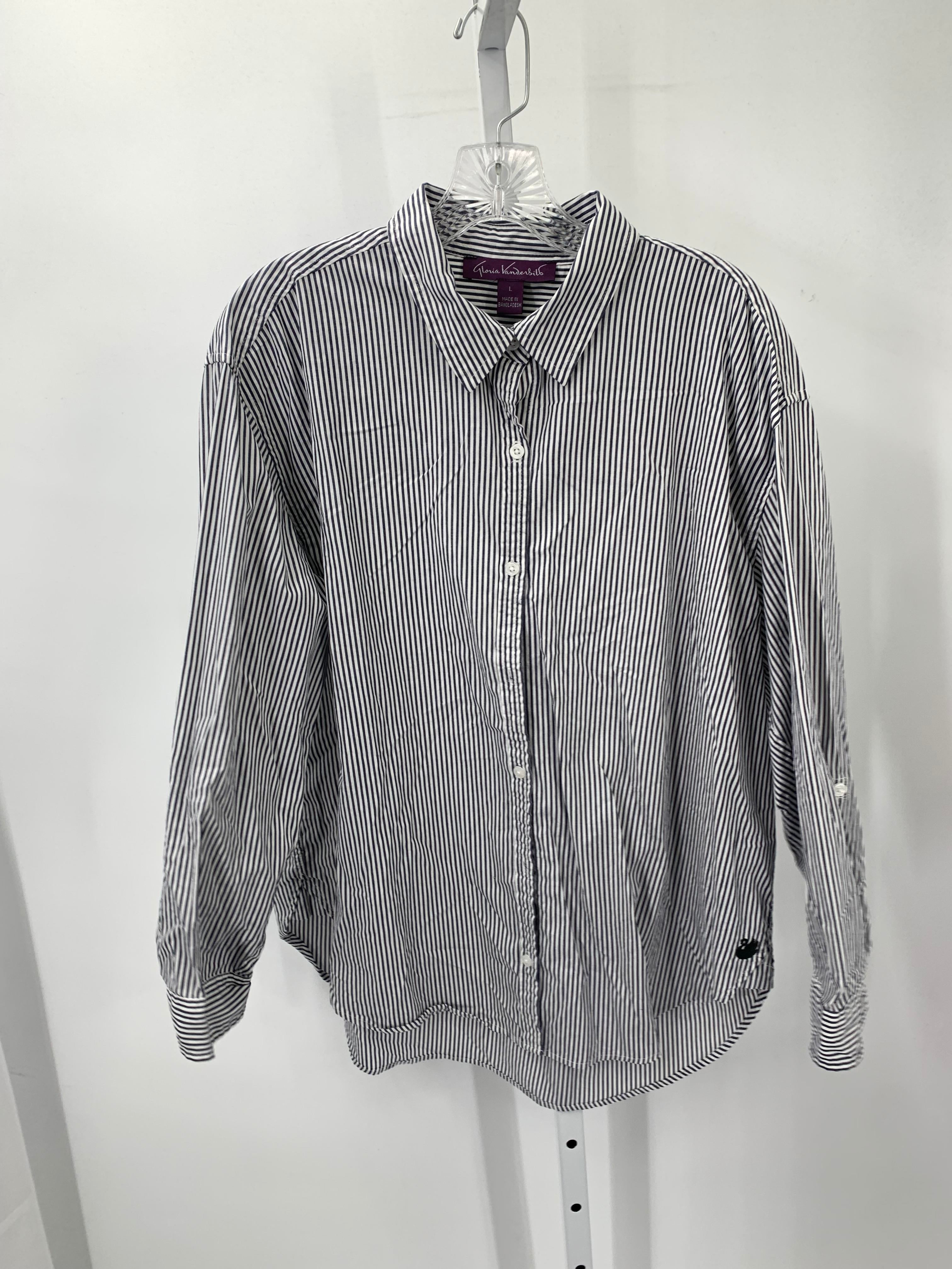 Gloria Vanderbilt Size Large Misses Long Sleeve Shirt