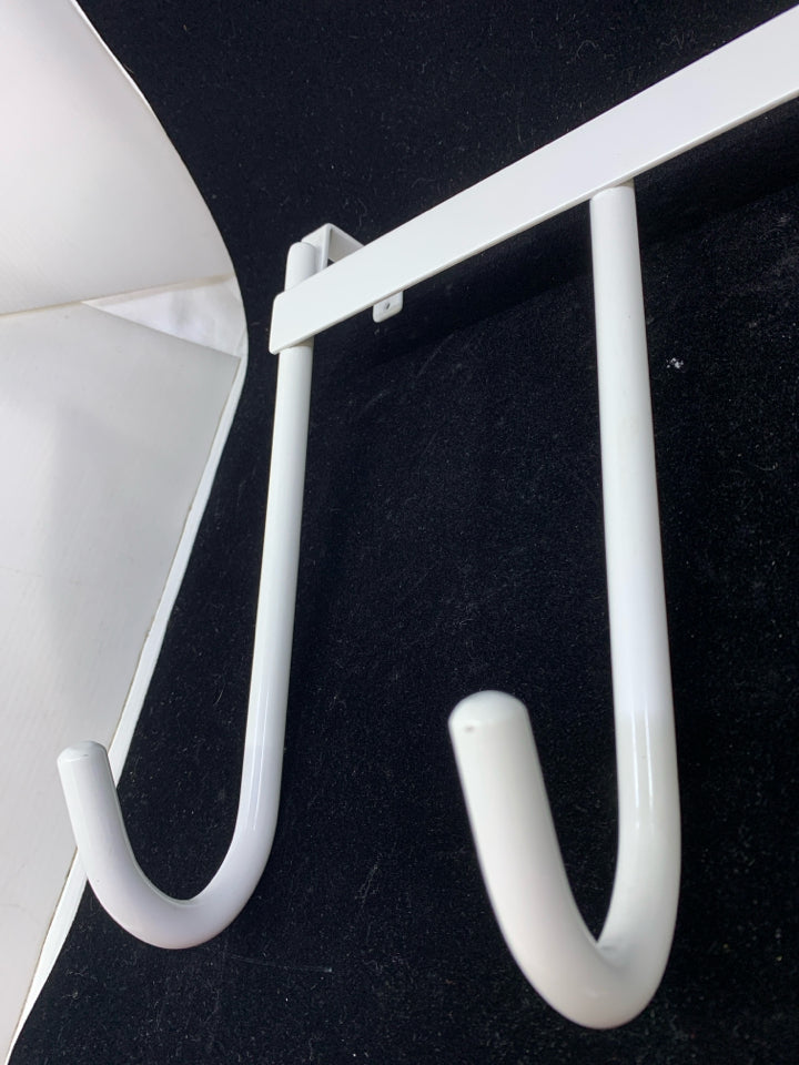 HEAVY WHITE OVER THE DOOR HOOKS.