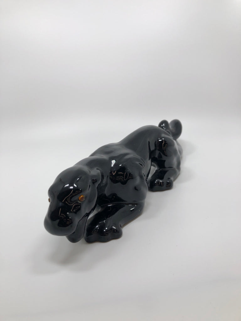 CERAMIC PANTHER W/GOLD EYES.