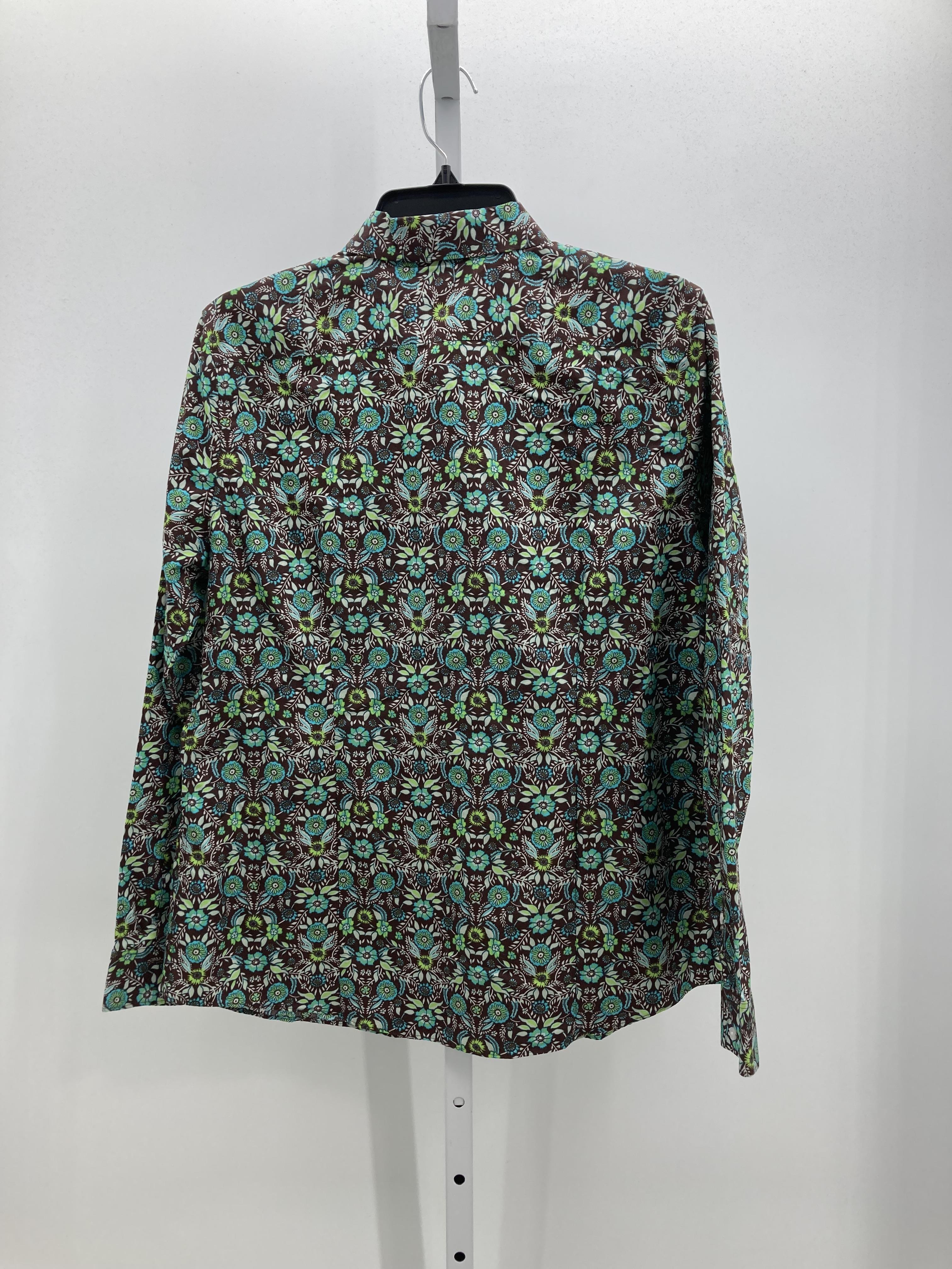 Lands End Size 12 Misses Long Sleeve Shirt