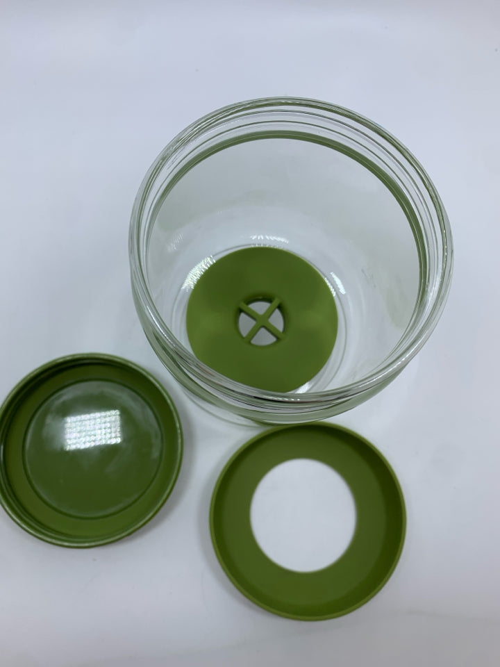 GLASS PICKLE FERMENTATION HOURGLASS JAR.