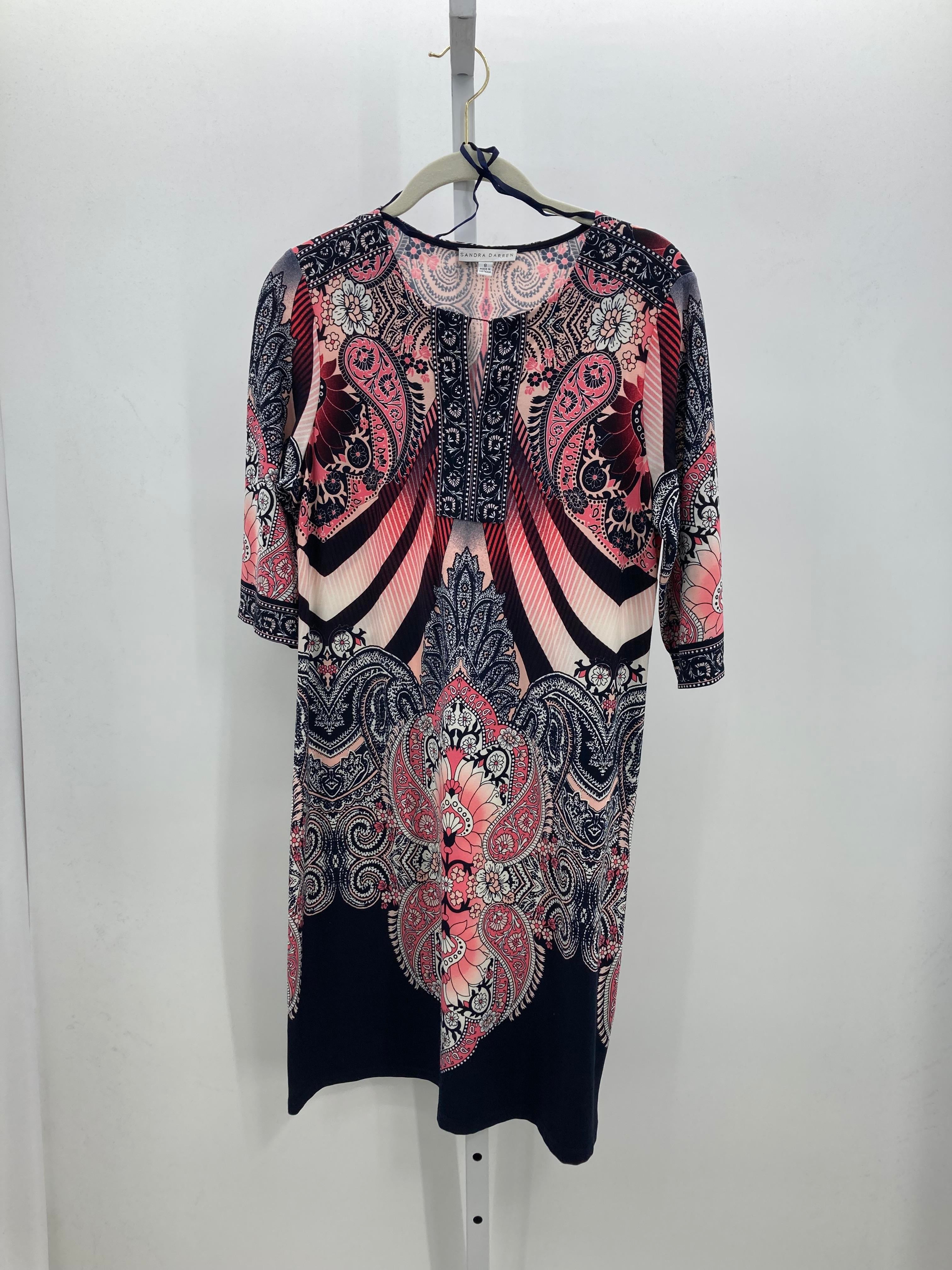 Sandra Darren Size 8 Misses Short Sleeve Dress