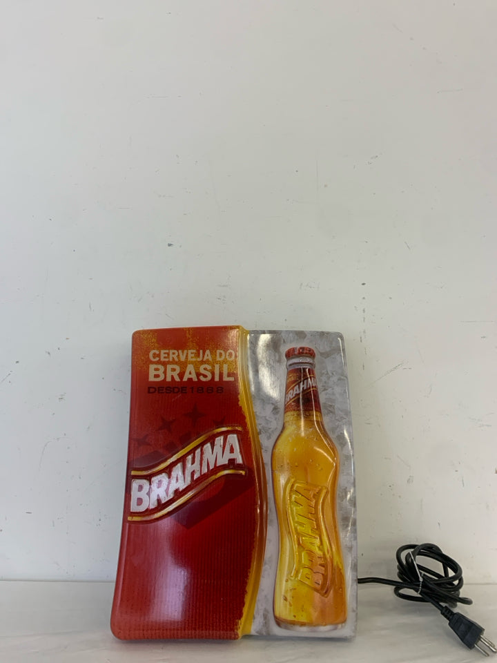 BRAHMA BEER LIGHT UP SIGN.