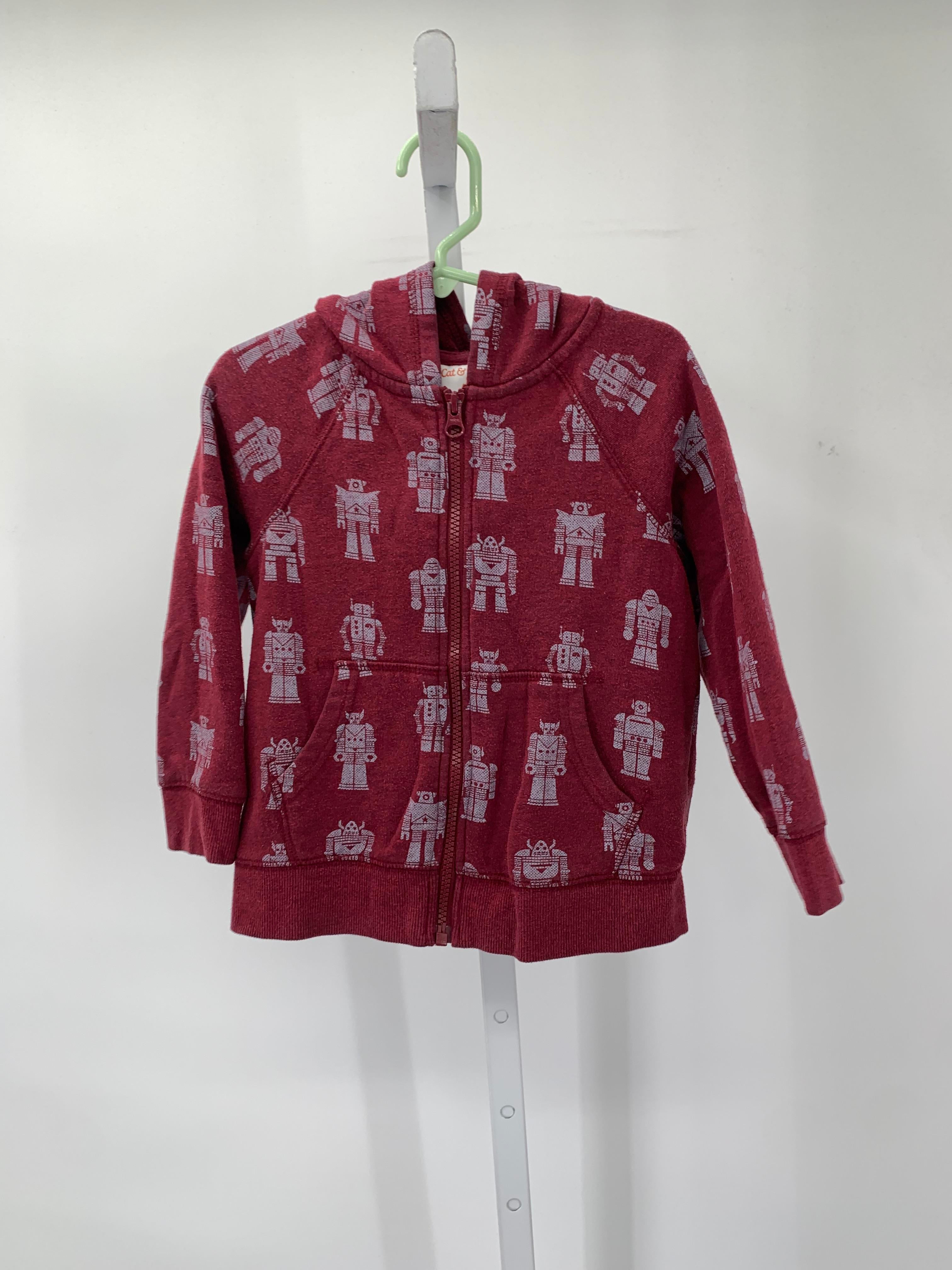 ROBOTS HOODED ZIP KNIT