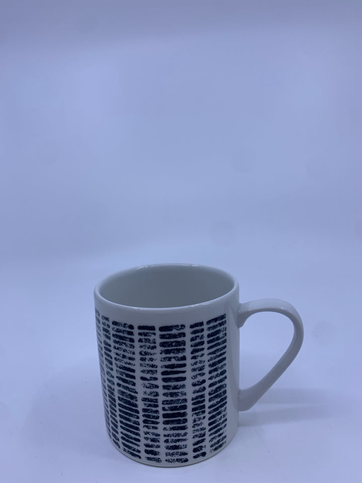 BLACK AND WHITE MUG.