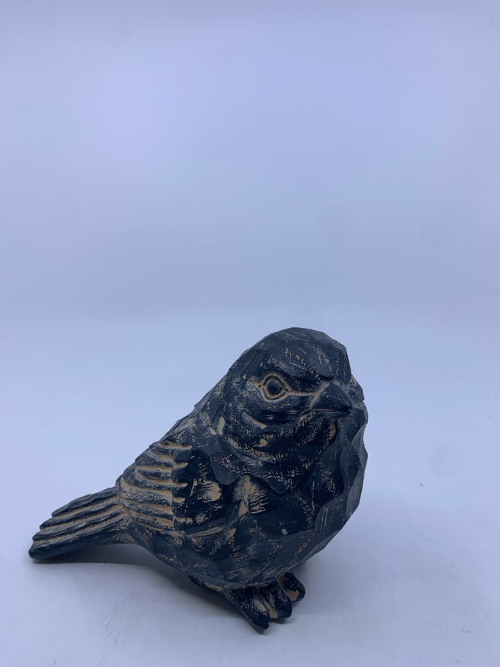 RESIN BLACK BIRD.