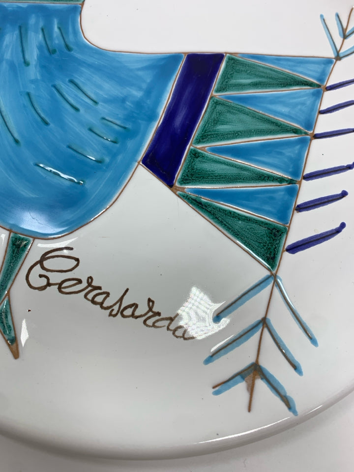 CERASARDA PEACOCK PLATE.