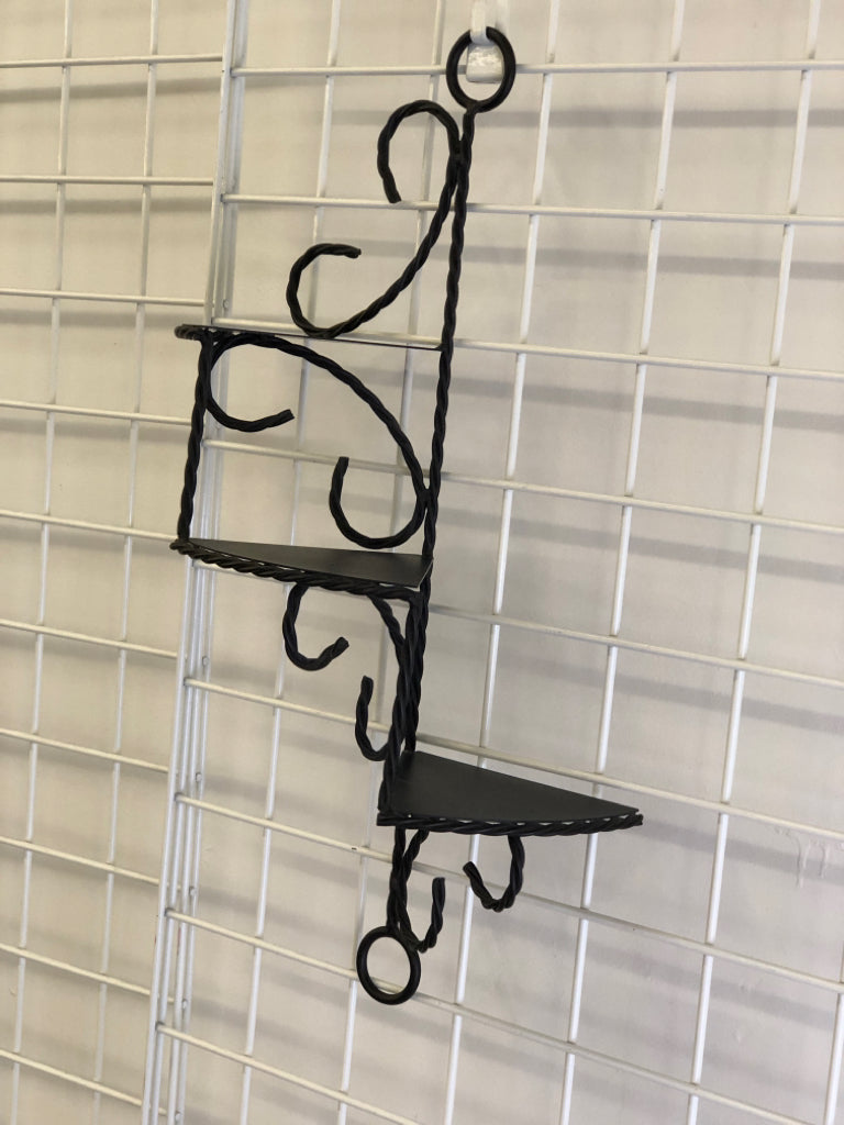 METAL SCROLL 3 SHELF WALL DECOR.