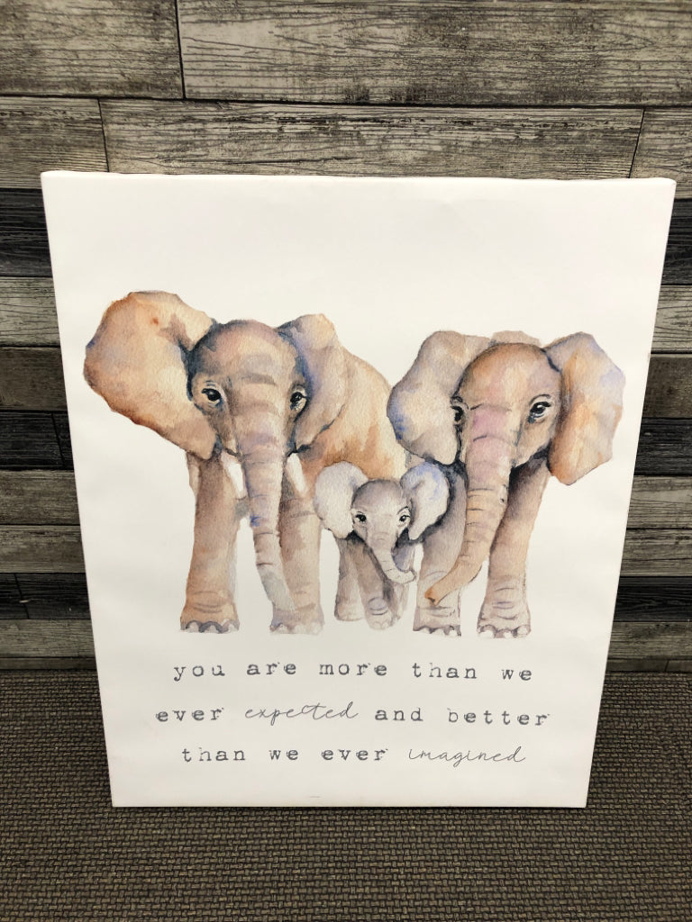 ELEPHANT FAMILY CANVAS.