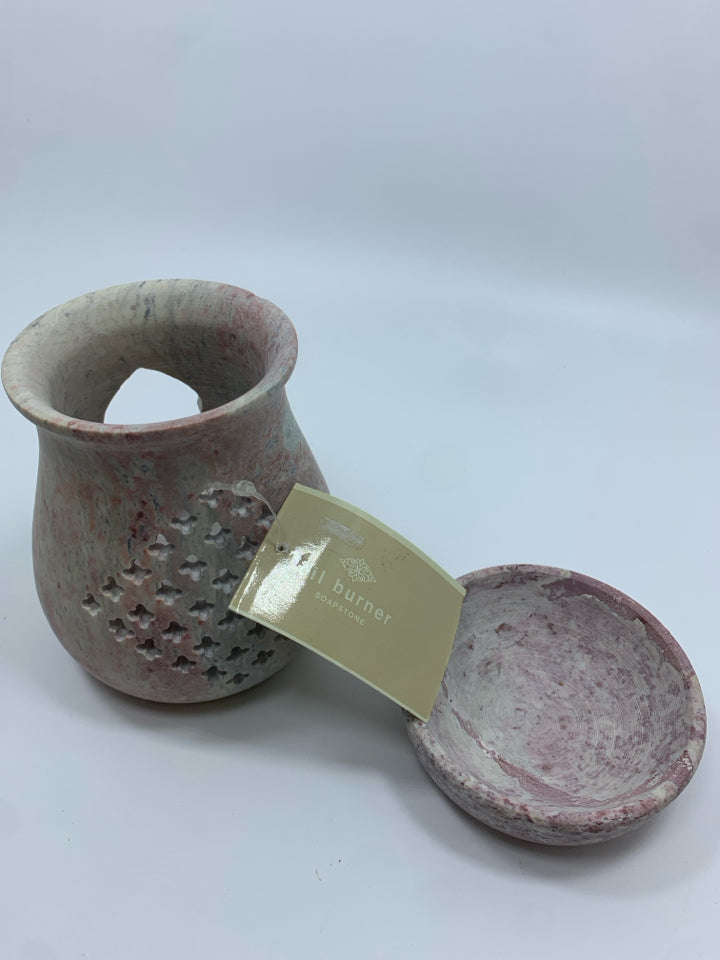 NWT 2PC SOAPSTONE OIL BURNER.